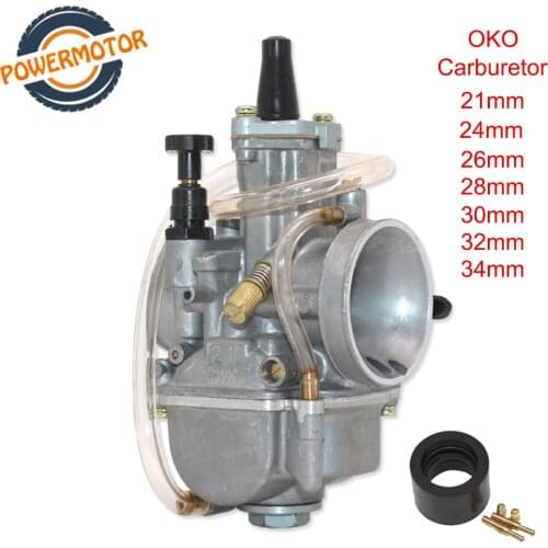 Carburetor OKO 21 24 26 28 30 32 34 For Keihin Aluminum Alloy Carburador With Power Jet For Racing Moto 90cc-250cc