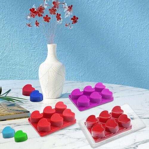 New Heart Shaped Candle Mould Transparent Plastic Mold With Flip Lid DIY Handmade Candle Shell Blister Packaging Boxes Wholesale