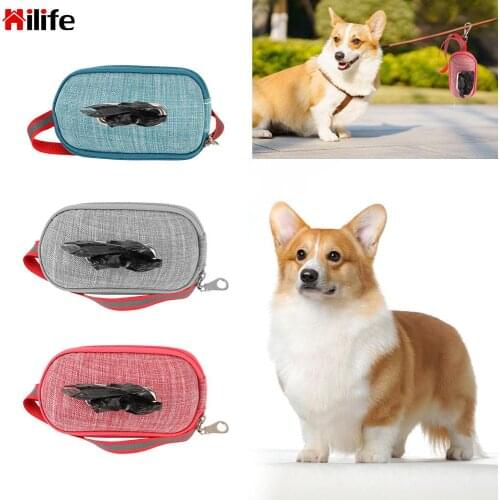 Portable Pet Pick-Up Bags With Rope Dog Poop Bag DispensersHolder Dog Cat Small Tools Cleaning Waste Garbage Box Waste Carrier