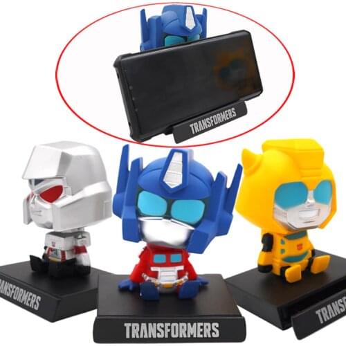 Robot-toys Transformers Bumblebee Optimus Prime Megatron shake head doll Desktop car Mobile phone base car ornaments decoration