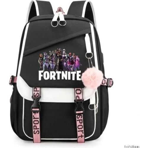 Fortnite Laptop Backpack Waterproof USB Charging Port School Backpack Multifunctional Backpack Fashion Ladies Backpack Bag