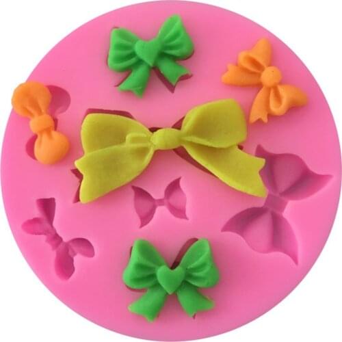 Silicone Mold Many Mini Bow-knot Chocolate Wedding Cake Decorating Tools DIY Baking Fondant Kitchen Accessories