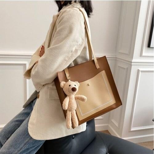 Cute Fashion Tote Shoulder Bag Handbag Bear Large Capacity Womens Leisure Bag Shopping Tote Bags