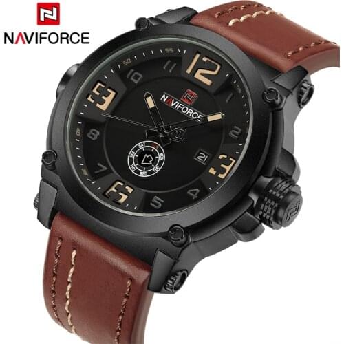 Top Luxury Brand NAVIFORCE Men Sports Watches 30M Waterproof Quartz Wrist Watch 3D Dial Army Military Clock Relogio Masculino