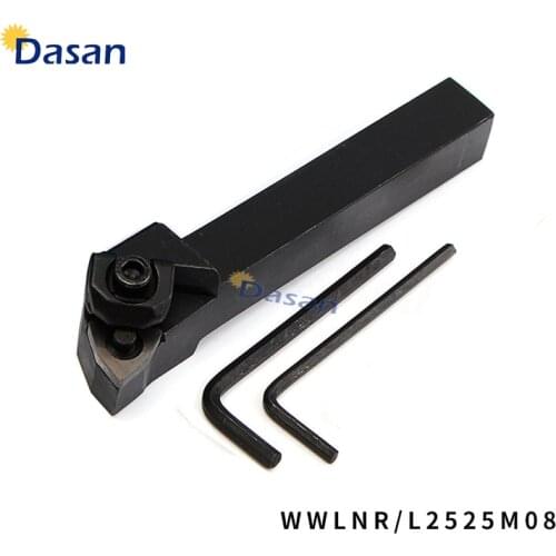1PC MWLNR2525M08 MWENN MWWNR WWLNR and WNMG08040 Outer Arbor CNC External Turning Tool for 4 Carbide inserts Lathe Blade