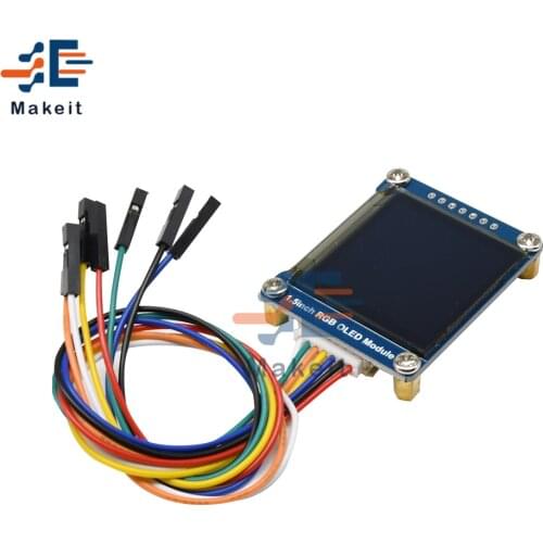 1.5 inch RGB OLED Module 128×128 Pixels 16-bit 65K Colors Embedded SPI Interface Controller Communicate for Raspberry Pi/STM32