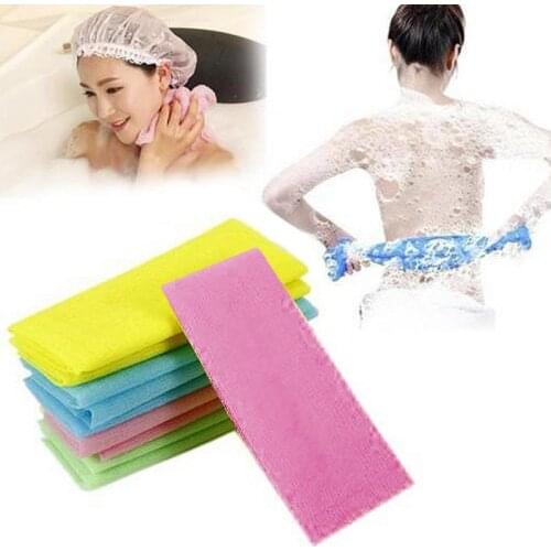 1Pcs Nylon bath towel sauna bath towel bath towel exfoliation Puff Scrubbing Towel Cloth Body Wash Cleaning