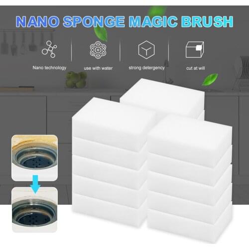 10/20 /50/100 pieces of sponge eraser kitchen wipes household tableware nano sponge cleaning wipe 10*6*2cm / 10*7*3cm 4