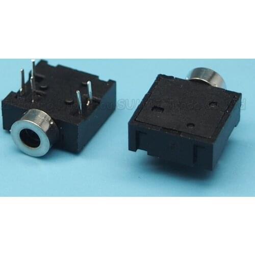 100PCS Walkie talkie 2.5MM Socket Full Copper Plug headphones audio socket PJ-204