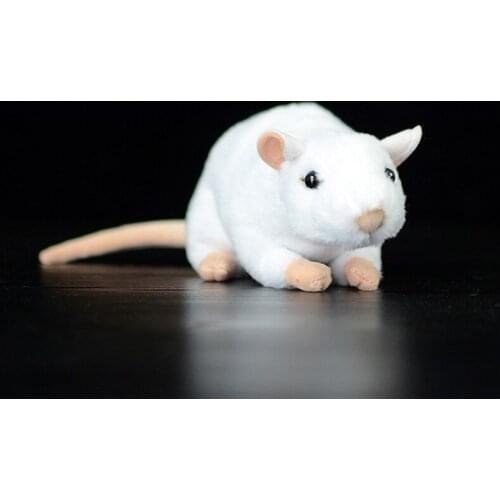 17cm Soft Cute White Mouse Simulation Stuffed Plush Toy Rat lovely Kawaii Dolls Animal Mini Real Life Plush Toy Kids Child Gift