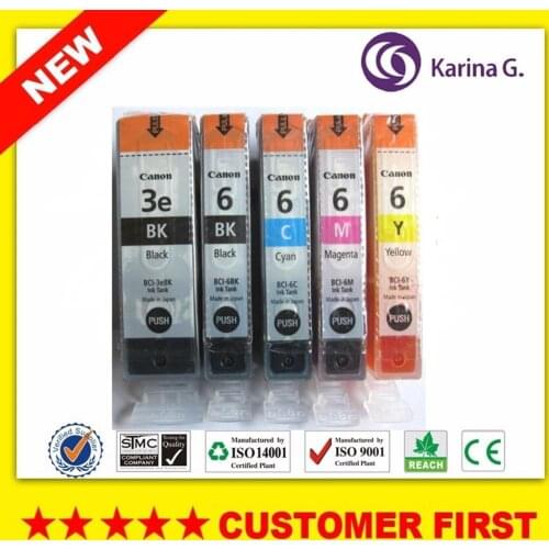 5PCS For BCI-3eBK BCI-6BK/C/M/Y Compatible Ink Cartridge without chip For CANON PIXMA iP4000/iP4000R/iP4200/iP4300/iP5000/iP5200
