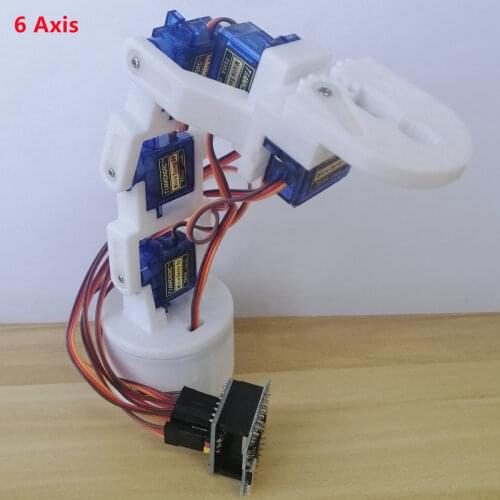 Robot arm 6 axis kit Robotic acrylic mechanical arm manipulator claw micro servo SG90 arduino development learner DIY parts