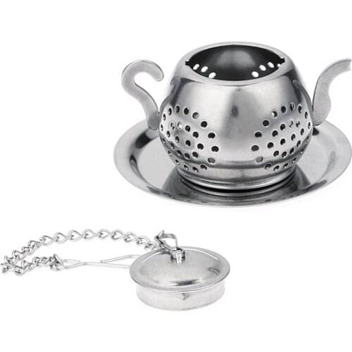 Hot Sale Teaware Accessories Kitchen Tools tea infuser Stainless Steel Tea Infuser Teapot Tray Spice Tea Strainer Herbal Filter