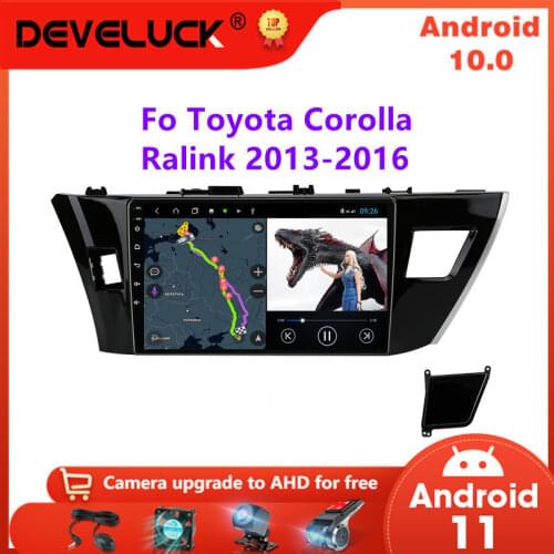 Android 10.0 2 Din Car Radio Multimedia Video Player for Toyota Corolla Ralink 2013 2014 2015 2016 GPS Navigaion WIFI Stereo DVD