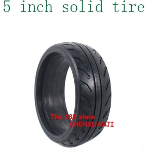 Free shipping 5 inch solid tire for balancing car, electric skateboard , Trolley Cart , baby carriage 5 inch rubber tyre