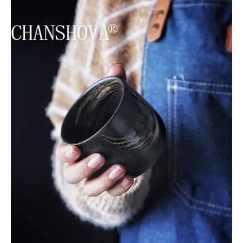 CHANSHOVA Chinese Retro Style 70-200ml Creative Hand-painted Ceramic Teacup Home Office Porcelain Tea Cups Frosted Feel H088