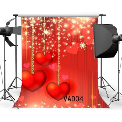 Photography Backdrops Virtual Halo Efect Bokeh Glitter Glare Valentines Day Red Hearts Background