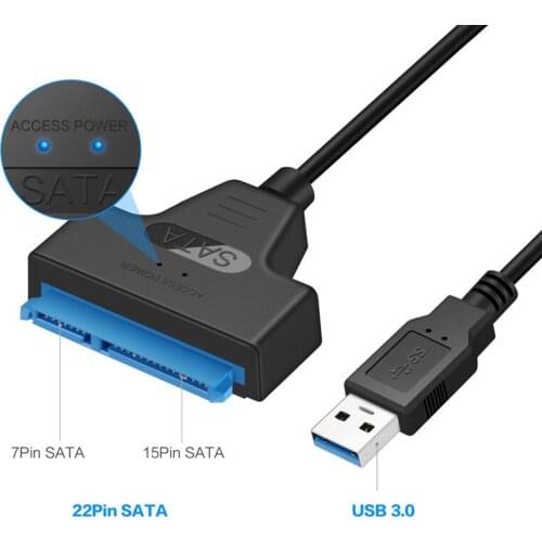 USB 3.0 SATA Cable Adapter USB Sata 3 Extension Cables Up to 6 Gbps Support 2.5 Inches External HDD SSD Hard Drive USB Sata