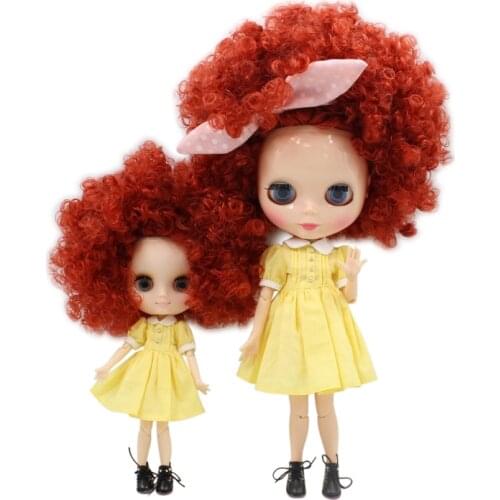 ICY DBS Blyth doll middie doll 1/6 bjd 1/8 bjd sister family curly hair afro hair 30cm 20cm girl gift toy anime