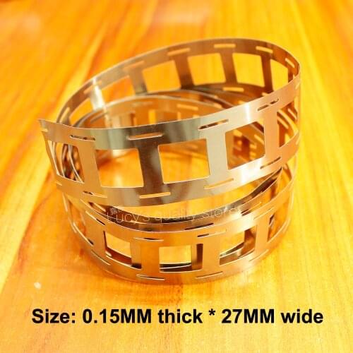 1M 18650 Power Lithium Battery Stand Special Nickel Plated Nickel Plated Steel Spot Welding Nickel Plate 0.15*27 Punching 2S