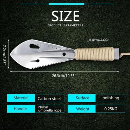 Metal Detector Garden Digging Tool Digger Garden Shovel w Sheath Stainless Steel