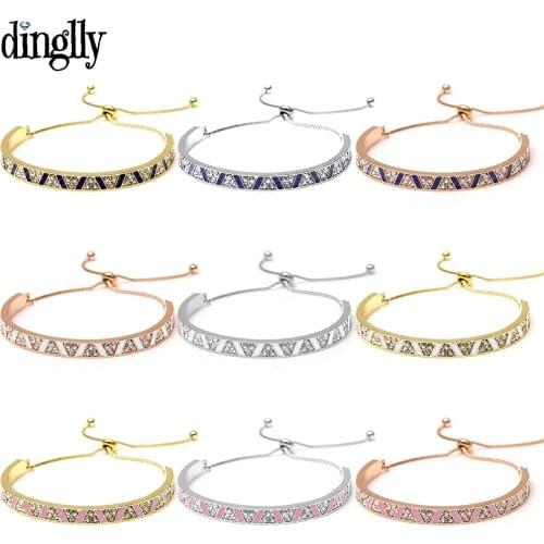 Fashion Stripe Rhinestone Bracelets For Women Kids Zircon Multi-Layer Couple Bracelet & Bangle Lover Charm Boy Girl Jewelry Gift
