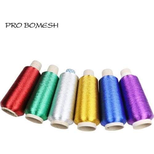 Pro Bomesh 1pcs/pack 2000m 300D Metallic Thread Wrap Guide Refit Repair Rod Guide Component DIY Rod Building Accessory Pole