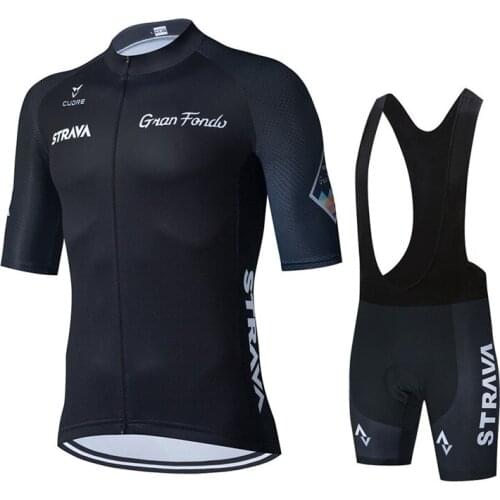 NEW 2021 Bicycle Team STRAVA Short Sleeve Maillot Ciclismo Men Cycling Jersey Summer Quick Dry Triathlon Cycling Clothing