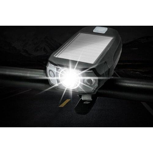 New Solar Power USB Charging T6 Bike Light Bicycle Front Handlebar Cycling LED Lamp