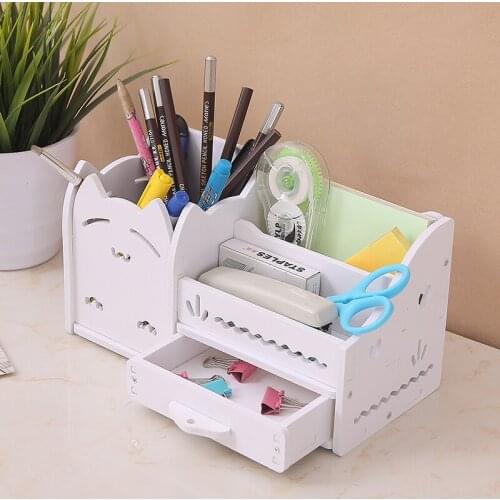 Pen Holder Organizer Storage Box Modern Student Desktop Pen Rack Office Supplies Multi-functional Large-capacity Creative