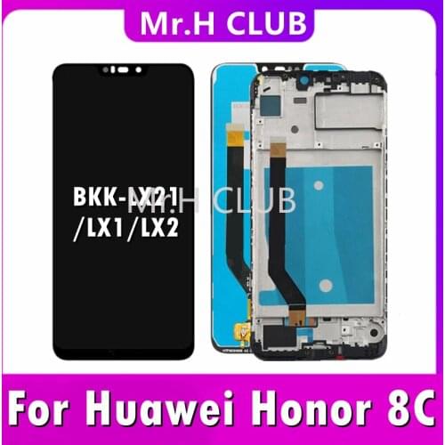 Original LCD For Honor 8C 6.26" BKK-LX21/LX1/LX2 Lcd Display 10 Touch Screen Replacement For Honor 8 C BKK-AL10 Lcd Digitizer