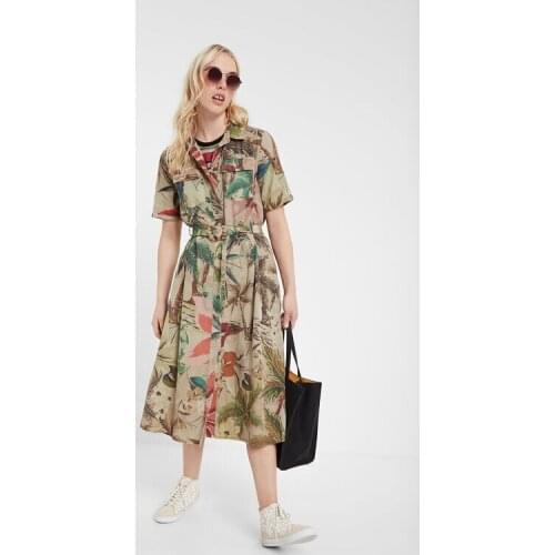 Spanish D style printed short sleeve dressed