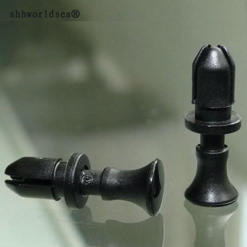 Shhworldsea car plastic fasteners Push-Type Retainer nylon black