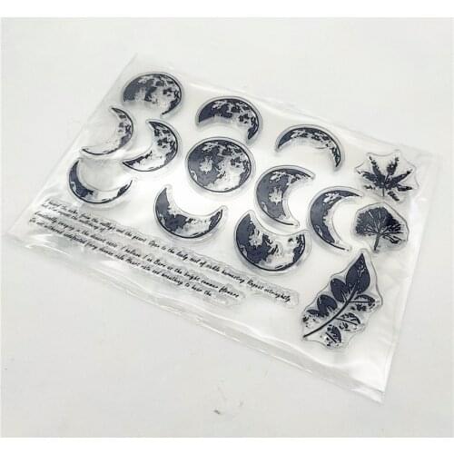 11x16CM Moon Shadow Transparent Seal Clear Stamps Silicone Seal Roller Stamps DIY Scrapbook Album / Card Christmas Wedding
