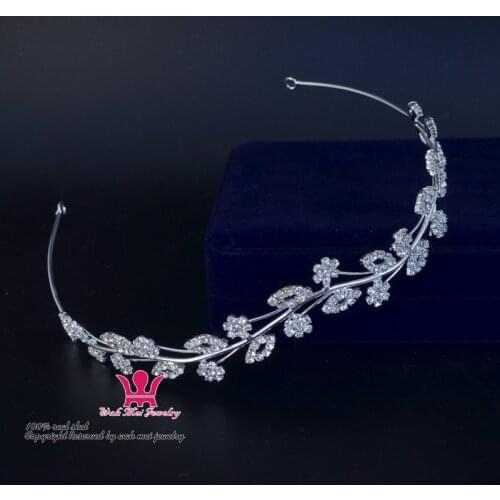 Rhinestone Headband Hair Accessories Bridal Wedding Tiaras Crowns Garland Princess Flower Pretty Girls Greece Party Performance