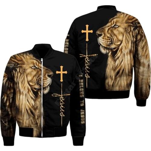 I Belong To Jesus Bomber Jackets 3D Printed Flight Jacket Women For Men fashion winter autumn warm zipper coat