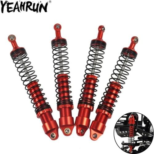 YEAHRUN 2/4PCS Metal Shock Absorber Oil Adjustable Damper for 1:10 RC Rock Crawler Axial SCX10 II 90046 Traxxas TRX4 Parts