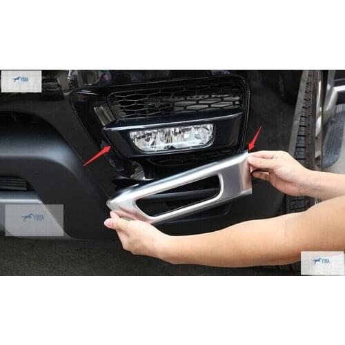 Yimaautotrims Front Fog Lights Lamp Foglight Frame Cover Trim Fit For RANGE ROVER Sport 2014 2015 Chromium Styling