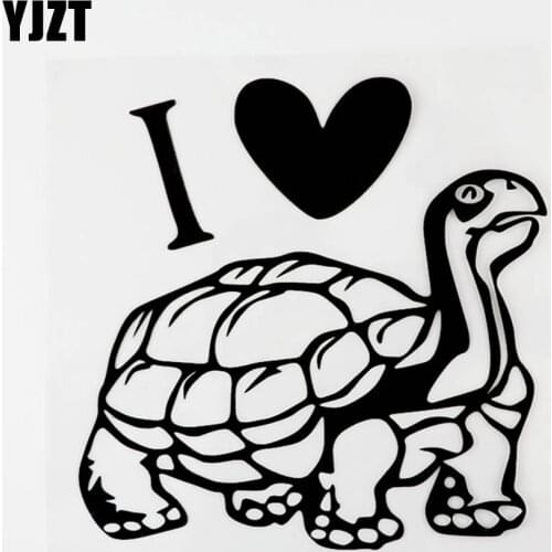 YJZT 15.3CM×15.3CM Fun Animal Marine Organism Vinyl Car Window Sticker Black/Silver 8C-0340