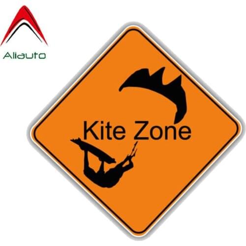 Aliauto Personality Funny Car Sticker Kite Zone Sign PVC Waterproof Sunscreen Anti-UV Reflective Decal Accessories,12cm*12cm