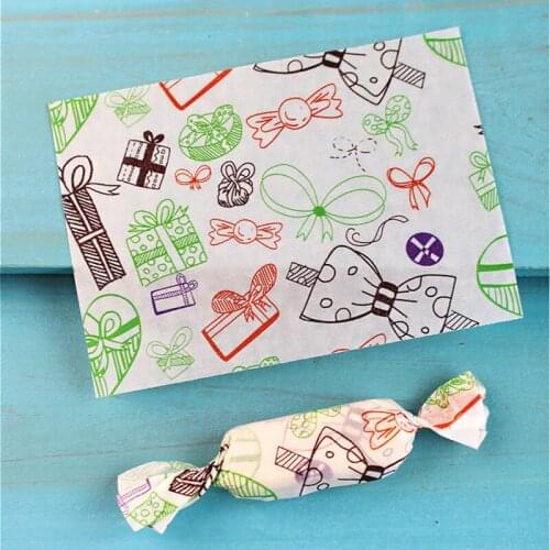 200pcs/lot Candy Wrapper Gift box Birthday Party Homemade Greaseproof Waterproof Twisting Wax Paper Nougat Wrapping Oil Paper