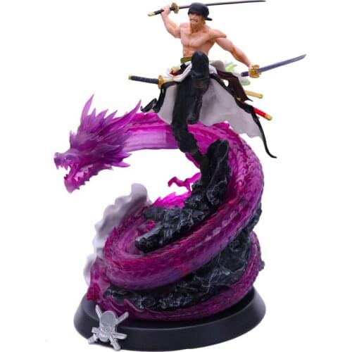 Anime One Piece Roronoa Zoro Battle Ver. GK PVC Action Figure Statue Collectible Model Big Size Zoro Luffy Toys Doll Gifts 36CM