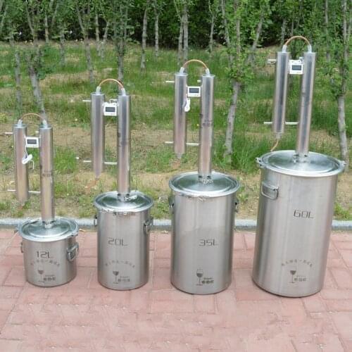 20L Wine Maker Food Processor Moonshine Distiller Copper Distiller Cooling Coil Alcohol Wine Whisky Brandy Distiller Maker