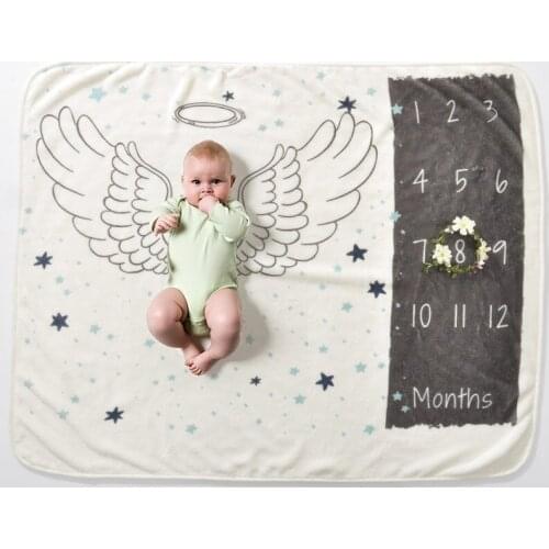 Baby Photography Props Blanket Travel Background Blanket Kids Summer Nap Quilt Photo Props Photography Milestone Blanket