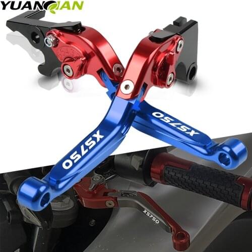 For YAMAHA XS750 1977-1979 1978 Motorcycle Accessories CNC Aluminum Adjustable Folding Extendable Brake Clutch Levers XS750 LOGO