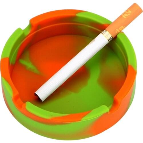 Eco-Friendly Smoking Accessories Ash Storage Cigarette Tray Cigar Organizer Camouflage silicone ashtray Home Decoration