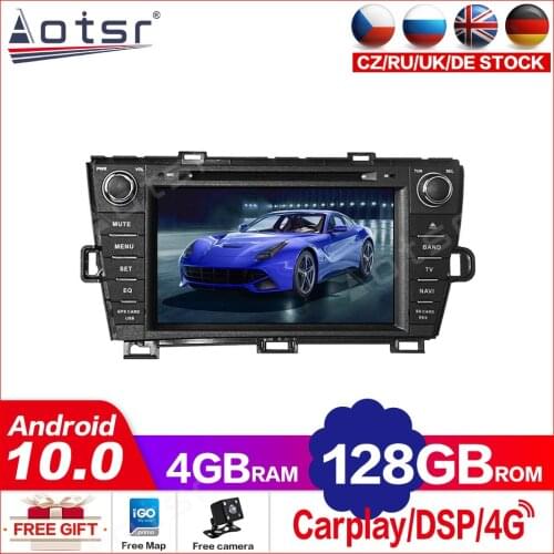 Android10.0 Headunit Car DVD Player GPS Navi For Toyota Prius RHD 2009-2013 Auto Radio Stereo Tape Recorder Multimedia Player