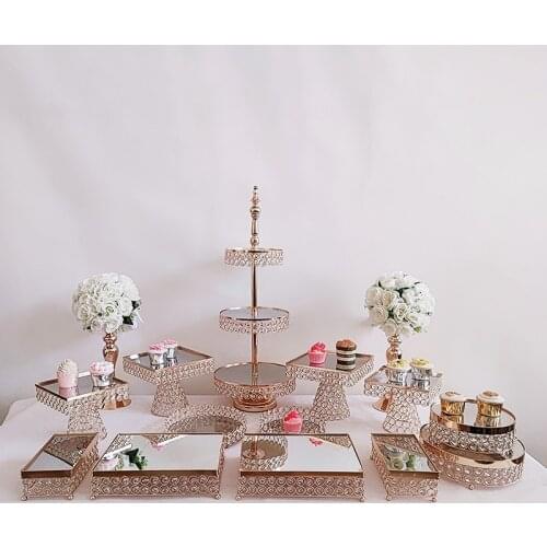 3pcs-18pcs /lot New style crystal base Wedding Cupcake Stand Rack Holiday Party Display Tray Cake Plate