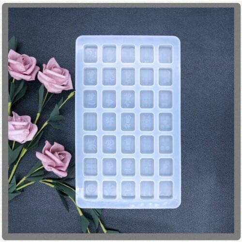 Crystal Epoxy Mold Mini Mahjong Mould Handmade Jewelry Making Creative Jewelry