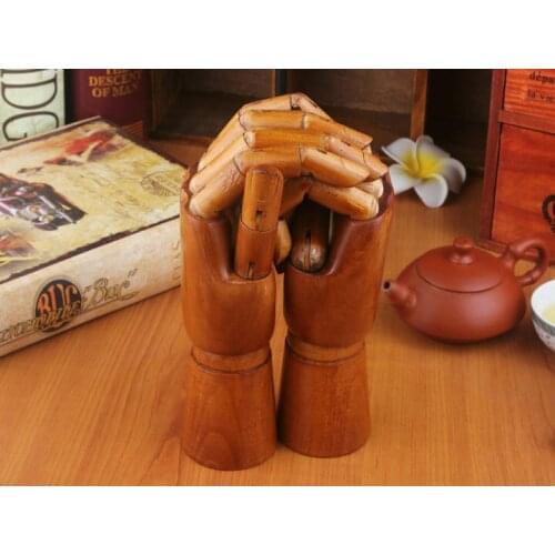 Best Quality Flexible joints Wooden Mannequin Hands Props For Jewelry Display Hand Model Hot Sale